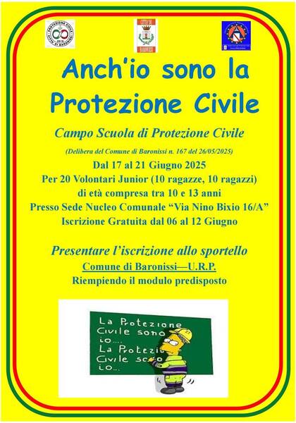 Immagine: Anch'io protezione civile