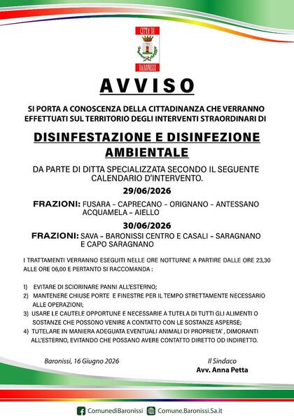 Immagine: manifesto disinfestazione