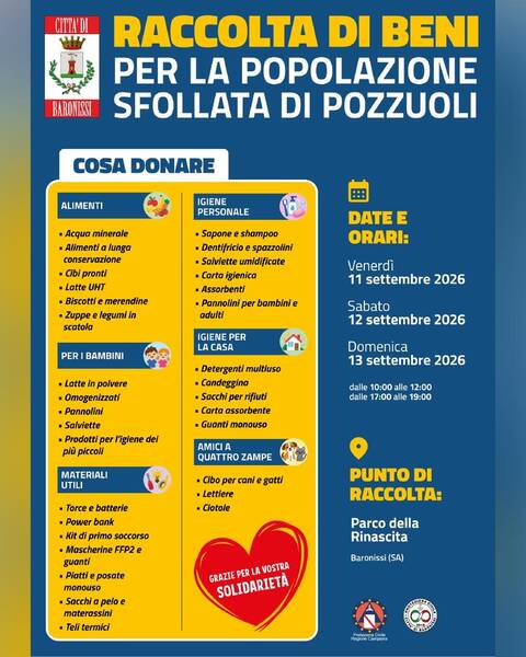 Immagine: raccolta per Pozzuoli