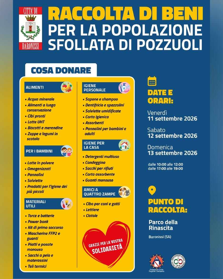 Immagine: raccolta per Pozzuoli